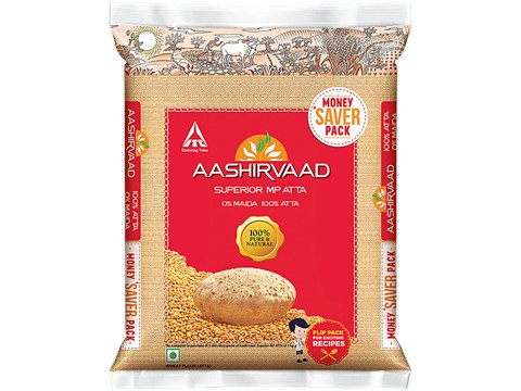 Aashirvaad Atta/Godihittu - Whole Wheat, 5 kg