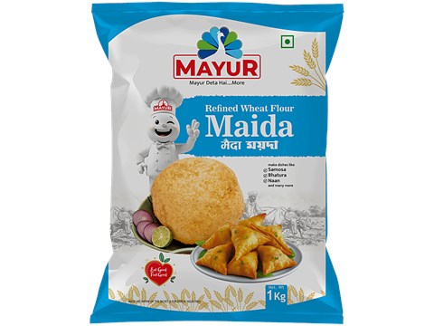 Mayur Refined Wheat Flour/Maida - Rich In Protein, Fibre & Vitamins, No Preservatives, 1 kg