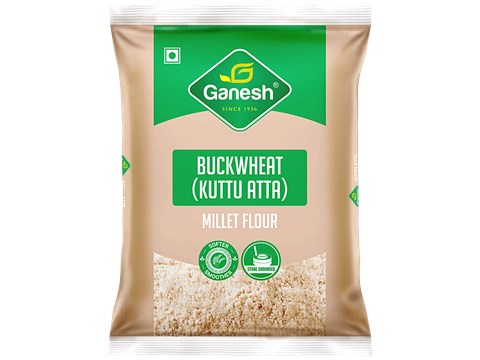 Ganesh Buckwheat/Kuttu Atta -  Millet Flour, High In Fibre & Protein, 200 g