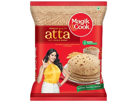 Magik Cook Atta/Whole Wheat - Rich In Fibre & Nutrition, 1 kg