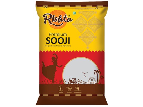Rishta Premium Sooji - High In Protein & Antioxidants, Helps Control Blood Sugar Levels, 500 g