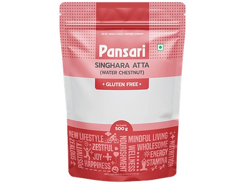 PANSARI Water Chestnut/Singhara Flour - Rich In Protein & Calcium,  Gluten Free, 500 g