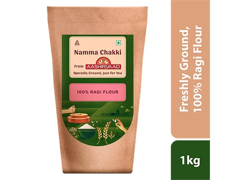 Aashirvaad Namma Chakki, Ragi Flour | Freshly Ground, 1 kg