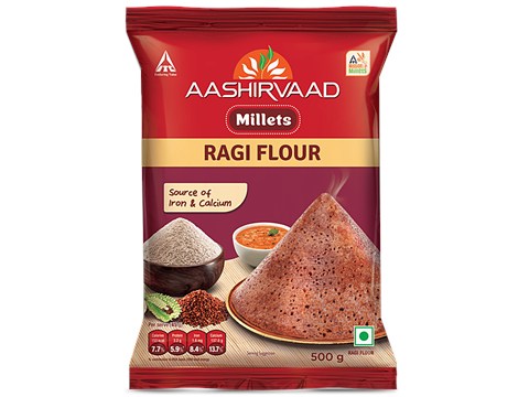 Aashirvaad Nature's Super Foods - Ragi Flour/Ragi Hittu, 500 g
