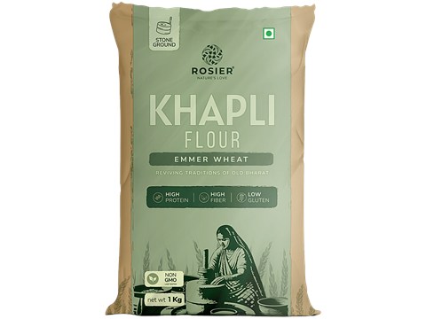 Rosier Stone Ground Khapli Flour/Emmer Wheat, 1 kg