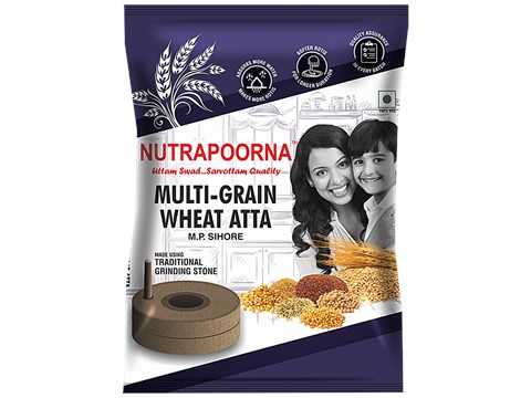 Nutrapoorna Multigrain Wheat Atta - Rich In Protein, Vitamins & Fibre, Helps In Digestion, 5 kg