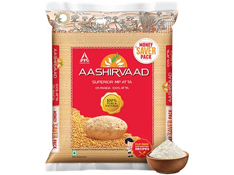 Aashirvaad Atta/Godihittu - Whole Wheat, 10 kg