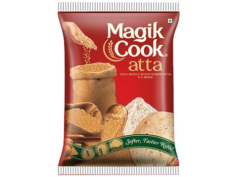 Magik Cook Atta/Whole Wheat - Rich In Fibre & Nutrition, 2 kg