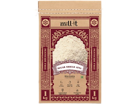 Mill-it Fresh Chakki Sugar Shield Atta - Nine Grains, 1 kg