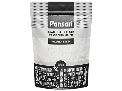PANSARI Urad Dal Flour - Black Gram Millet, Gluten-free, 500 g