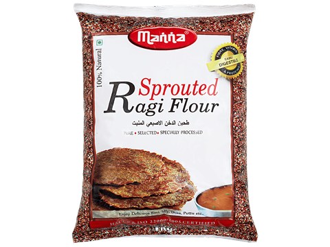 Manna Sprouted Ragi Flour/Ragi Hittu, 1 kg