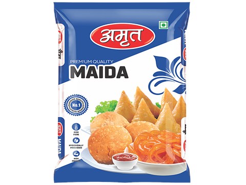 AMRIT Maida - Fine Quality Refined Flour, For Baking, Fried Snacks, Breads, 500 g