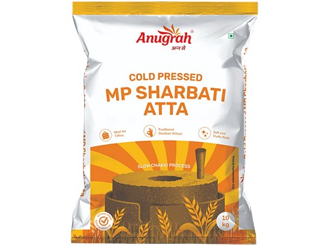 Anugrah Cold Pressed MP Sharbati Atta, 10 kg