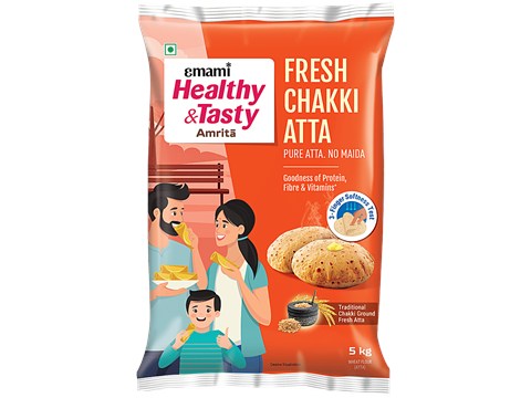 Emami Healthy & Tasty Amrita Fresh Chakki Atta, 5 kg
