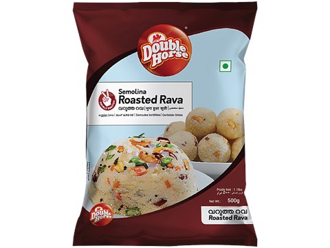Double Horse Roasted Rava, 500 g