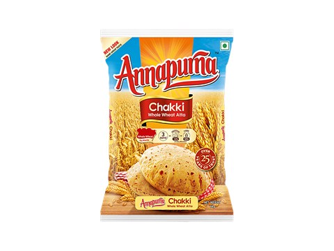Annapurna Atta Farm Fresh Whole Wheat Atta/Godihittu, 1 kg