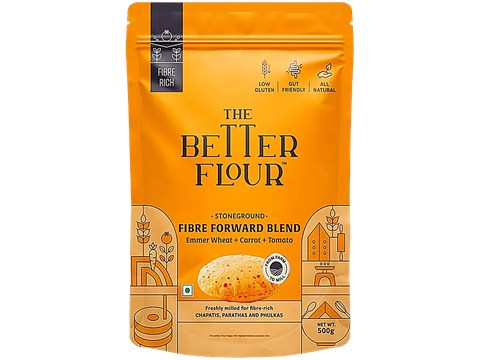 The Better Flour Fibre Forward Blend Flour - Stoneground, Emmer Wheat, Carrot, Tomato, 500 g