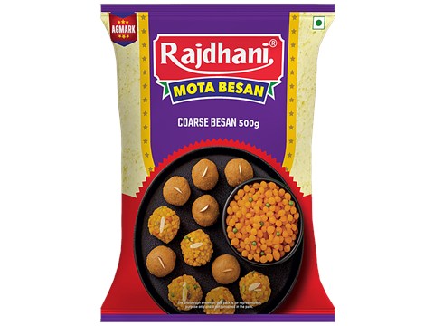 Rajdhani Mota Besan - Natural, Rich In Protein, Gluten Free, 500 g