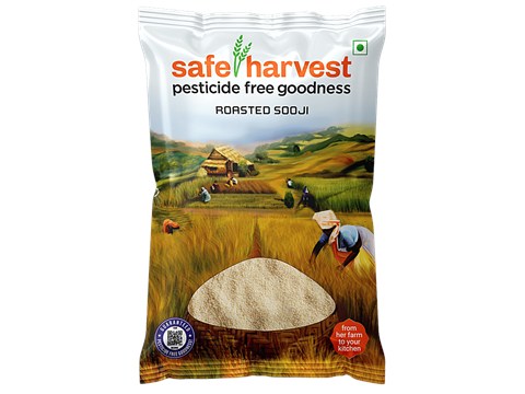 Safe Harvest Roasted Sooji - Pesticide Free, 1 kg