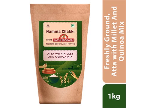 Aashirvaad Namma Chakki, Atta with Milllet and Quinoa mix | Freshly Ground, 1 kg