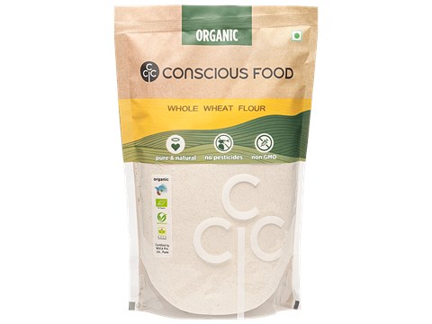 Conscious Food Whole Wheat Flour, 500 g