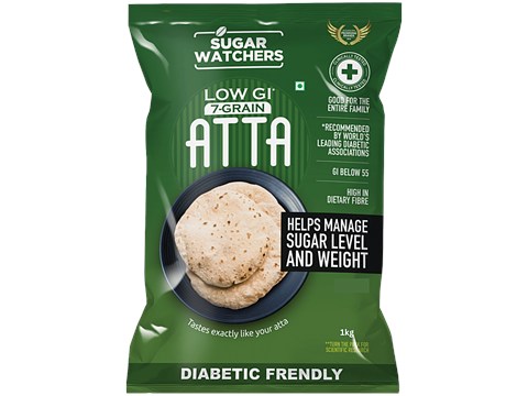 Sugar Watchers Low GI 7 Grain Atta - Diabetic Friendly/Godihittu, 1 kg