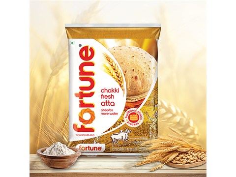 Fortune Chakki Fresh Atta/Godihittu, 10 kg