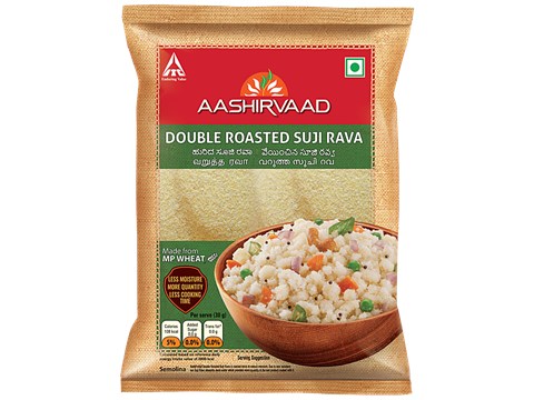 Aashirvaad Double Roasted Suji Rava, 1 kg