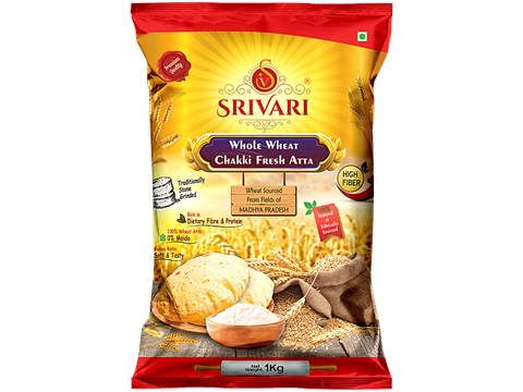 Srivari Whole Wheat Chakki Atta, 1 kg