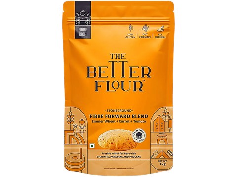 The Better Flour Fibre Forward Blend Flour - Stoneground, Emmer Wheat, Carrot, Tomato, 1 kg