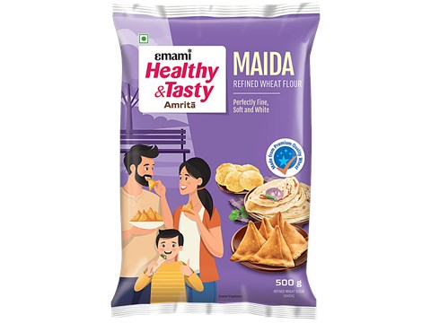 Emami Healthy & Tasty Amrita Maida Refined Wheat Flour, 500 g