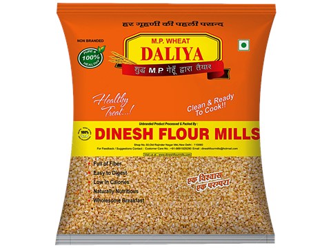 Dinesh Flour Mills Dalia MP Wheat Daliya - Rich In Fibre, Ready To Cook, Wholesome Breakfast, 500 g