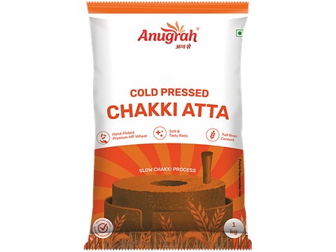 Anugrah Cold Pressed Chakki Atta, 1 kg