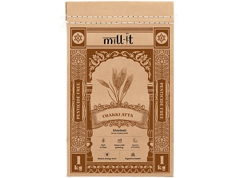 Mill-it Fresh Sharbati Chakki Atta, 1 kg