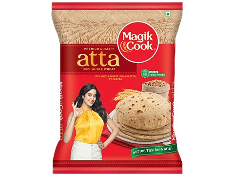 Magik Cook Atta/Whole Wheat - Rich In Fibre & Nutrition, 5 kg